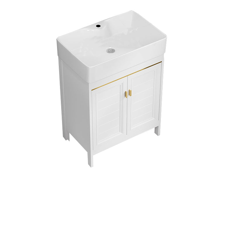 Freestanding Bathroom Vanity Metal Bathroom Sink Vanity with Sink Included