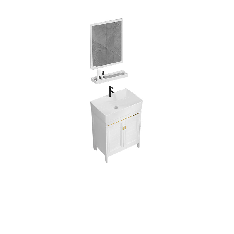 Freestanding Bathroom Vanity Metal Bathroom Sink Vanity with Sink Included