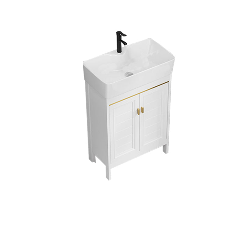 Freestanding Bathroom Vanity Metal Bathroom Sink Vanity with Sink Included