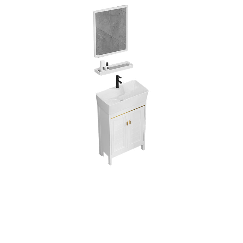 Freestanding Bathroom Vanity Metal Bathroom Sink Vanity with Sink Included