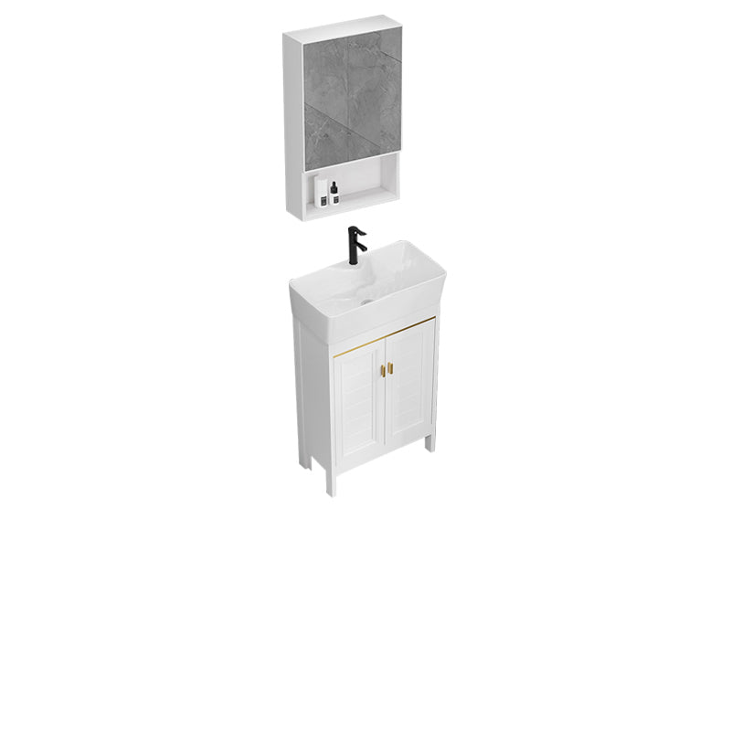 Freestanding Bathroom Vanity Metal Bathroom Sink Vanity with Sink Included