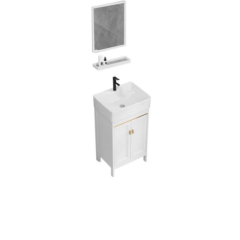 Freestanding Bathroom Vanity Metal Bathroom Sink Vanity with Sink Included