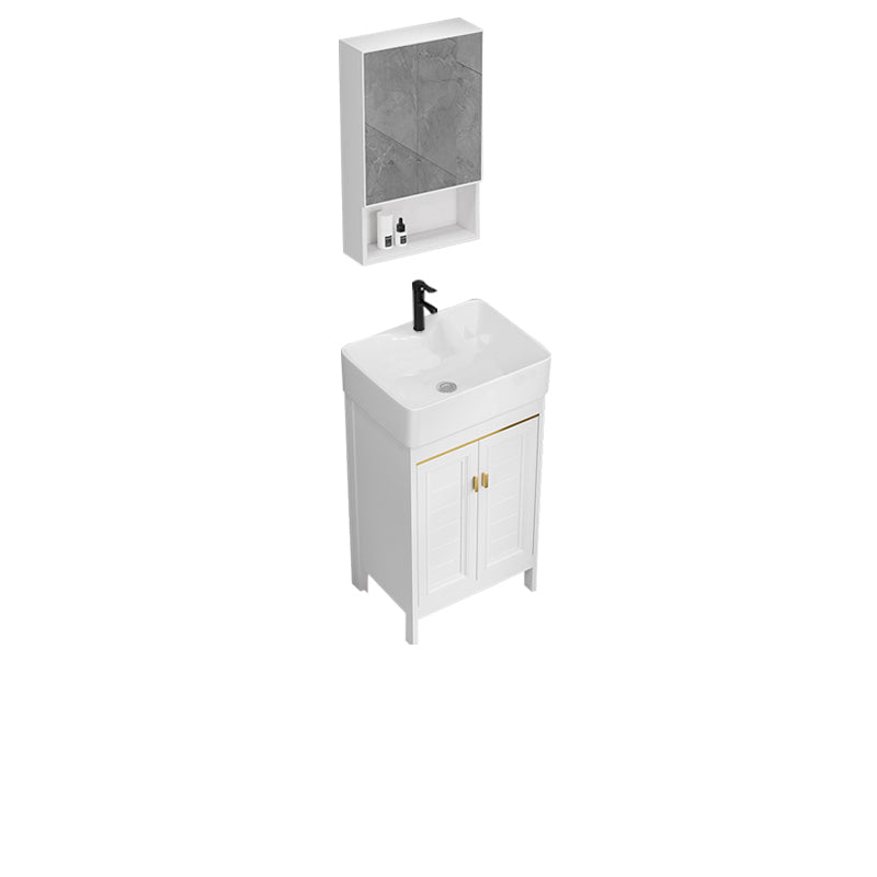 Freestanding Bathroom Vanity Metal Bathroom Sink Vanity with Sink Included