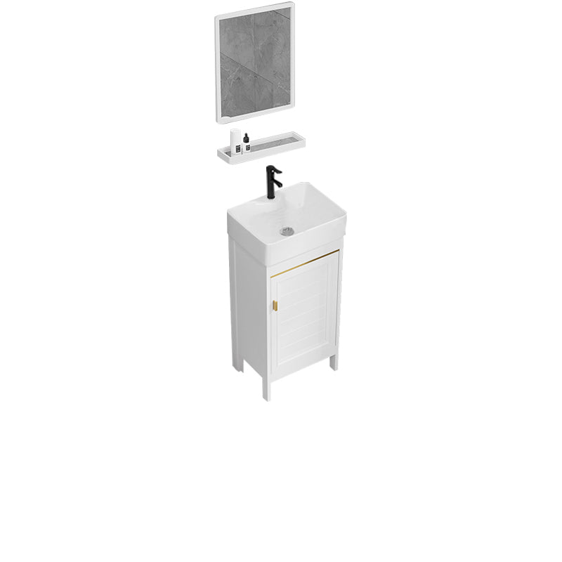 Freestanding Bathroom Vanity Metal Bathroom Sink Vanity with Sink Included