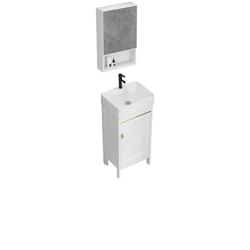 Freestanding Bathroom Vanity Metal Bathroom Sink Vanity with Sink Included