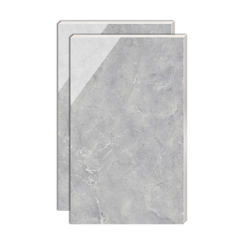 Slip Resistant Floor Tile Straight Edge Polished Marbling Singular Tile