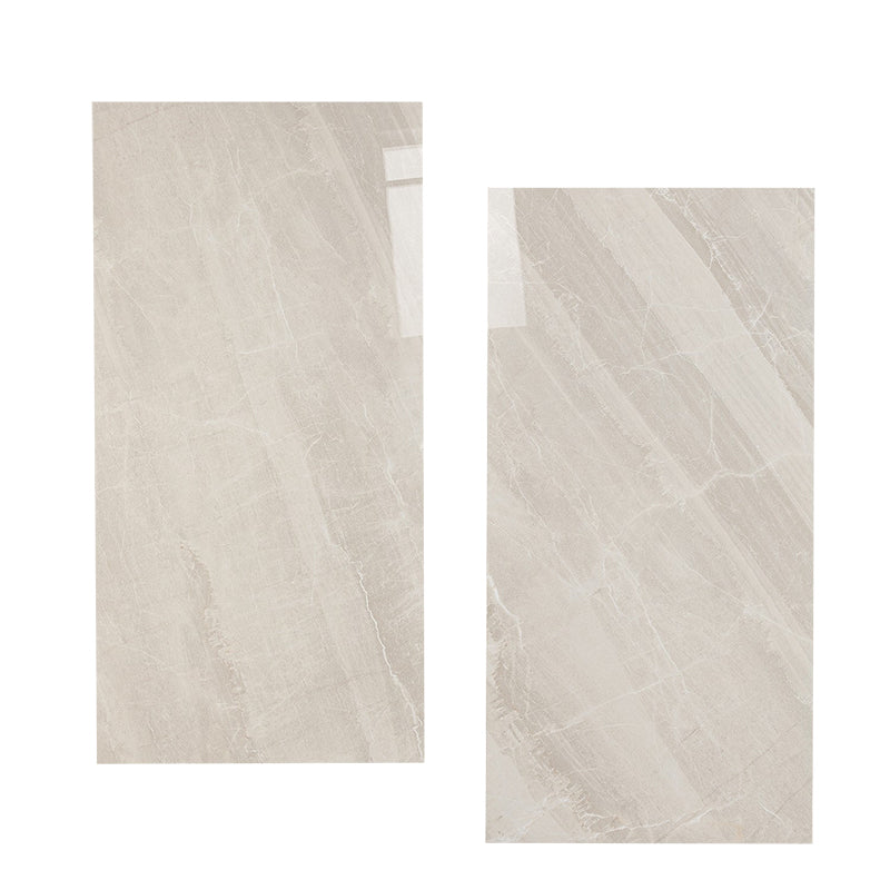 Rectangle Floor Tile Straight Edge Polished Water Resistant Singular Tile