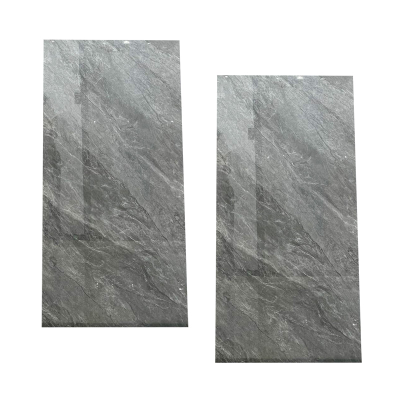 Rectangle Floor Tile Straight Edge Polished Water Resistant Singular Tile