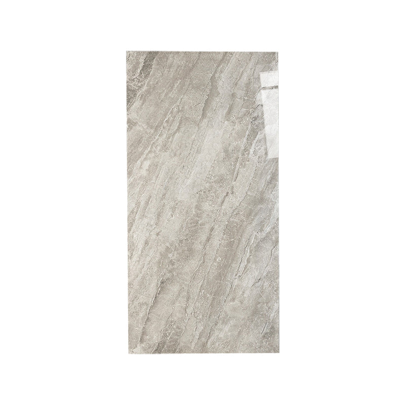 Rectangle Floor Tile Straight Edge Polished Water Resistant Singular Tile