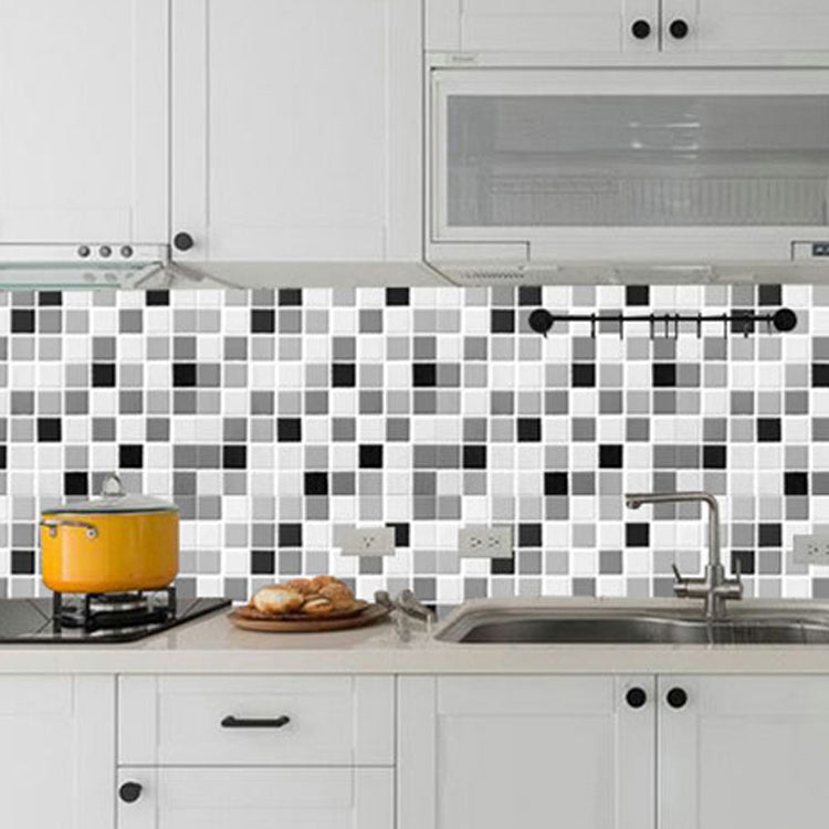 PVC Peel & Stick Mosaic Tile Square Shape Mosaic Tile Wallpaper