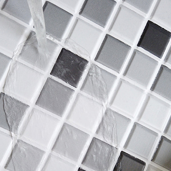 PVC Peel & Stick Mosaic Tile Square Shape Mosaic Tile Wallpaper