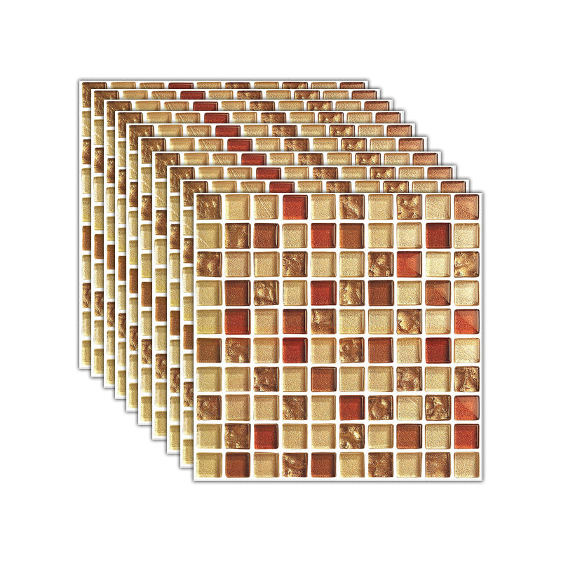 Mosaic Tile Wallpaper PVC Waterproof Peel and Stick Wall Tile with Square Shape