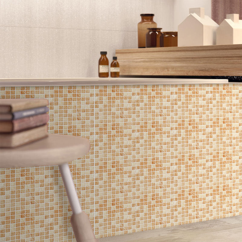 Mosaic Tile Wallpaper PVC Waterproof Peel and Stick Wall Tile with Square Shape