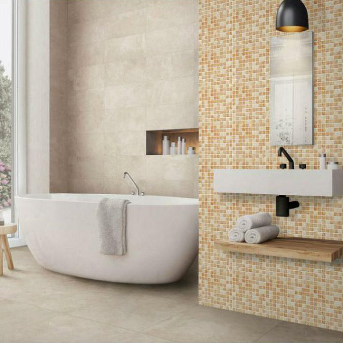 Mosaic Tile Wallpaper PVC Waterproof Peel and Stick Wall Tile with Square Shape