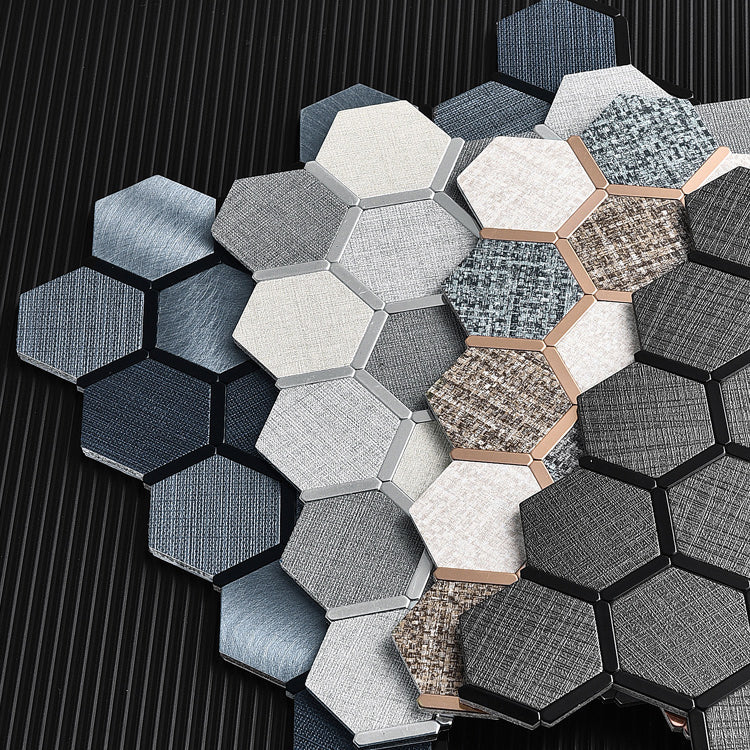 Mosaic Tile Wallpaper Hexagonal Shape Peel and Stick Backsplash