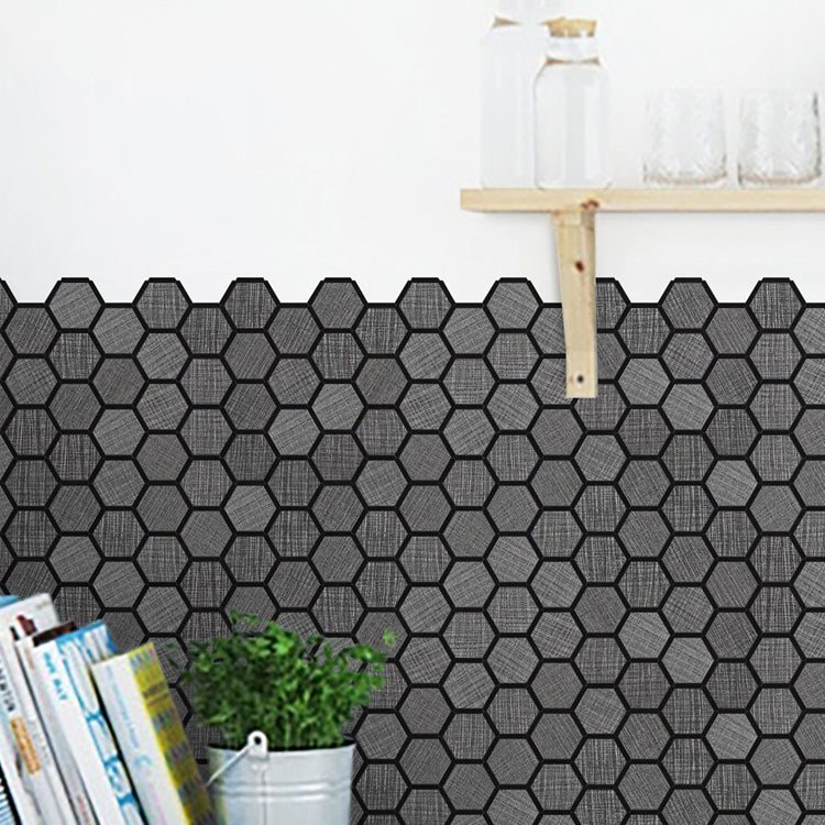 Mosaic Tile Wallpaper Hexagonal Shape Peel and Stick Backsplash