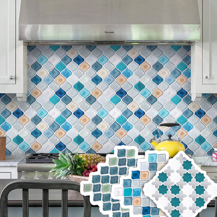 Plastic Peel & Stick Mosaic Tile Waterproof Mosaic Tile Wallpaper