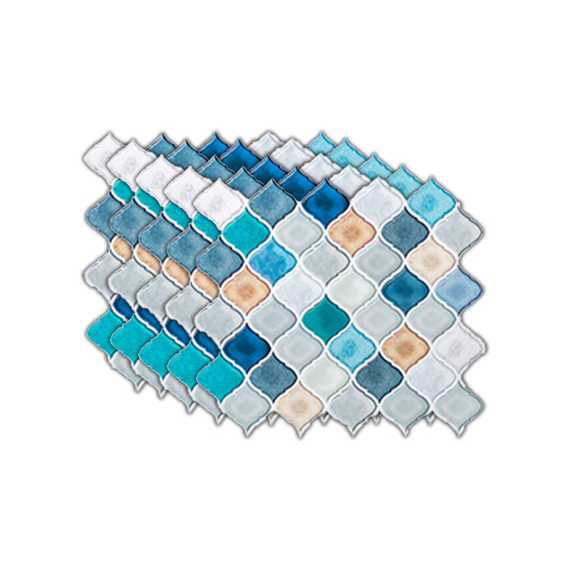 Plastic Peel & Stick Mosaic Tile Waterproof Mosaic Tile Wallpaper