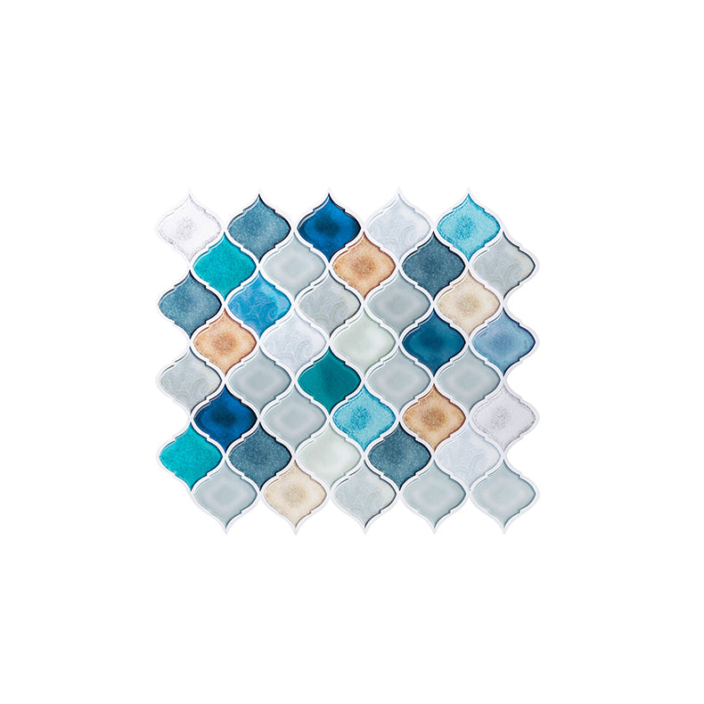 Plastic Peel & Stick Mosaic Tile Waterproof Mosaic Tile Wallpaper