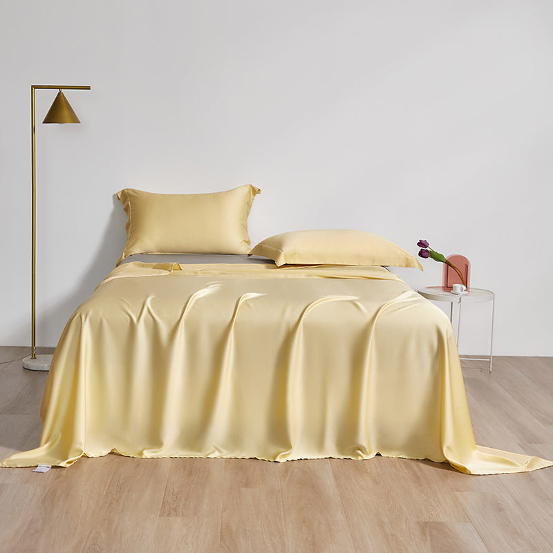 Modern Bed Sheet Solid Color Breathable Skin-friendly Ben Sheet Set