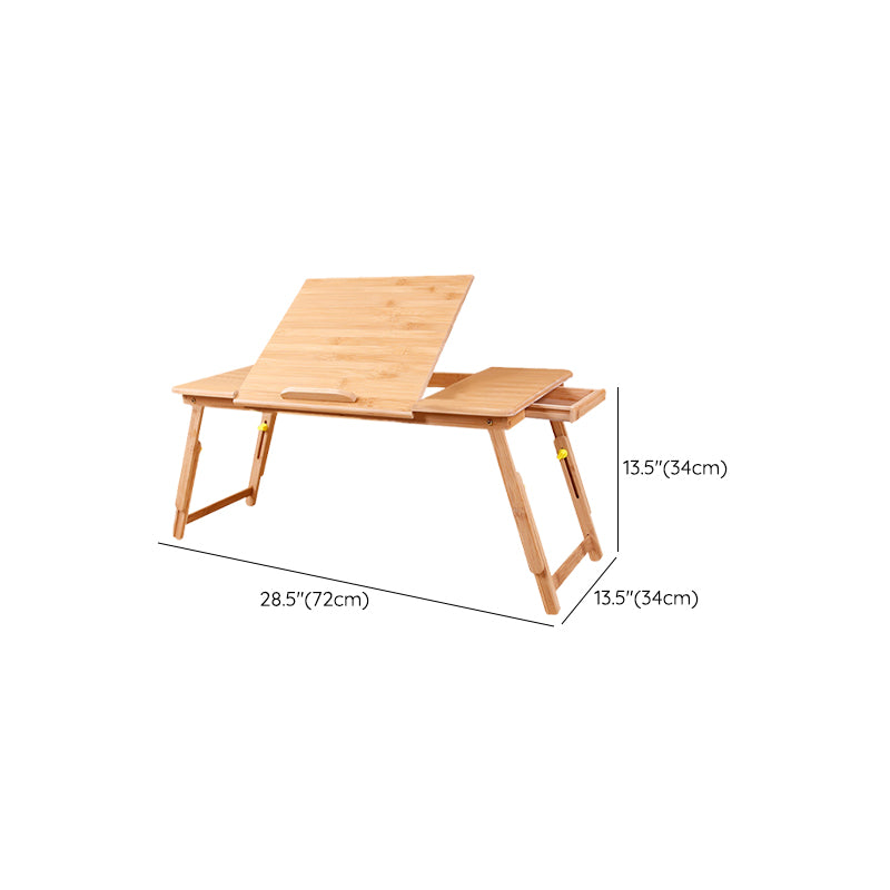 Wooden Writing Desk Contemporary Folding Office Desk in Natural