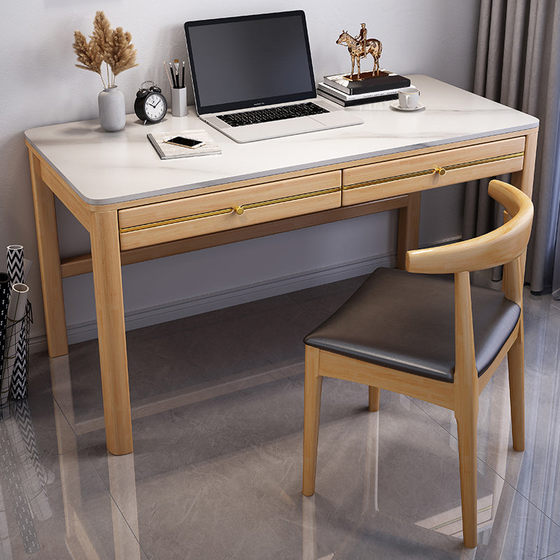 Modern Home Writing Desk Wooden 4-Legs Computer Desk for Bedroom