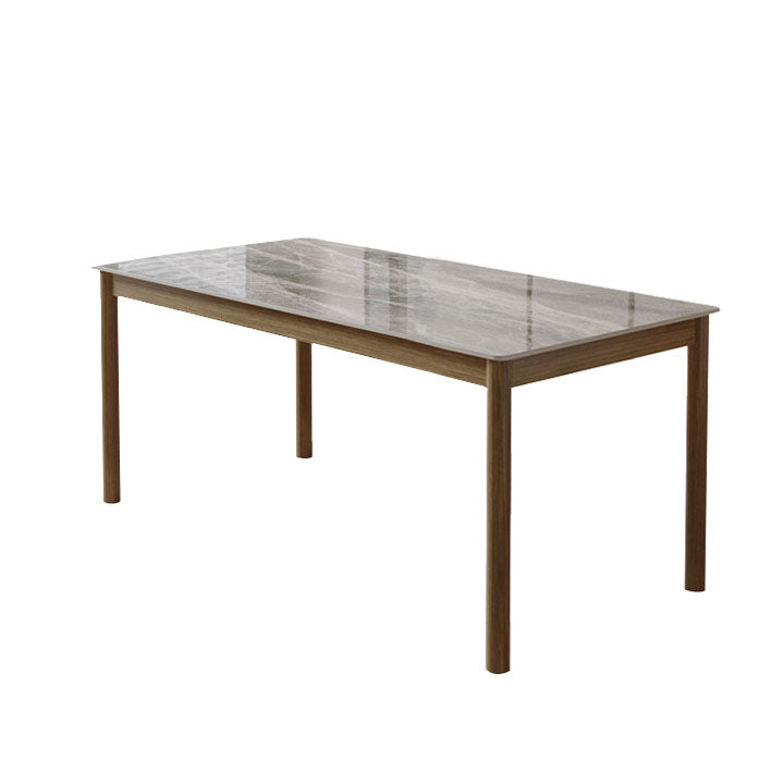 Industrial Style Writing Desk Rectangular Shaped Task Desk in Brown for Office