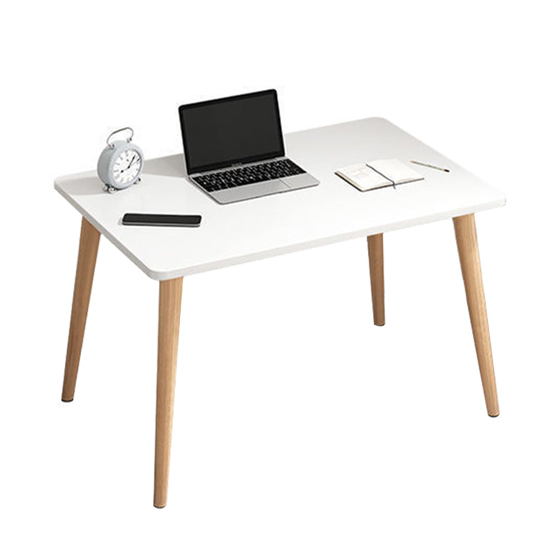 Contemporary Wooden Writing Desk Parsons Base 28.74-inch Tall Office Desk