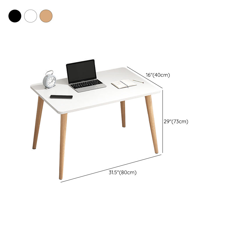 Contemporary Wooden Writing Desk Parsons Base 28.74-inch Tall Office Desk