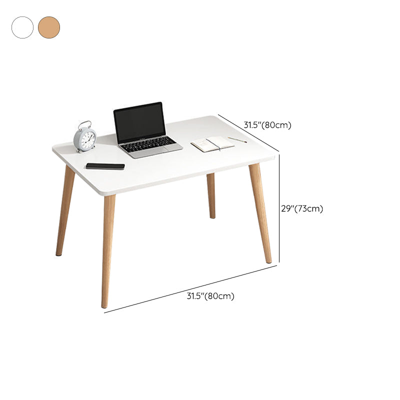 Contemporary Wooden Writing Desk Parsons Base 28.74-inch Tall Office Desk