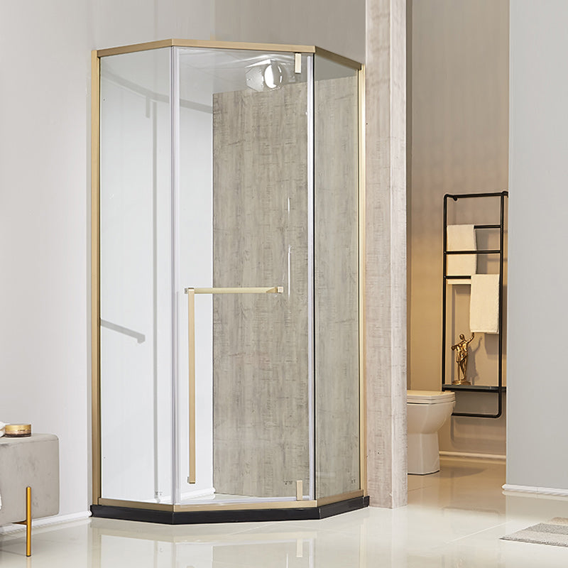 Gold Frame Neo-Angle Shower Enclosure with Single Door Handle