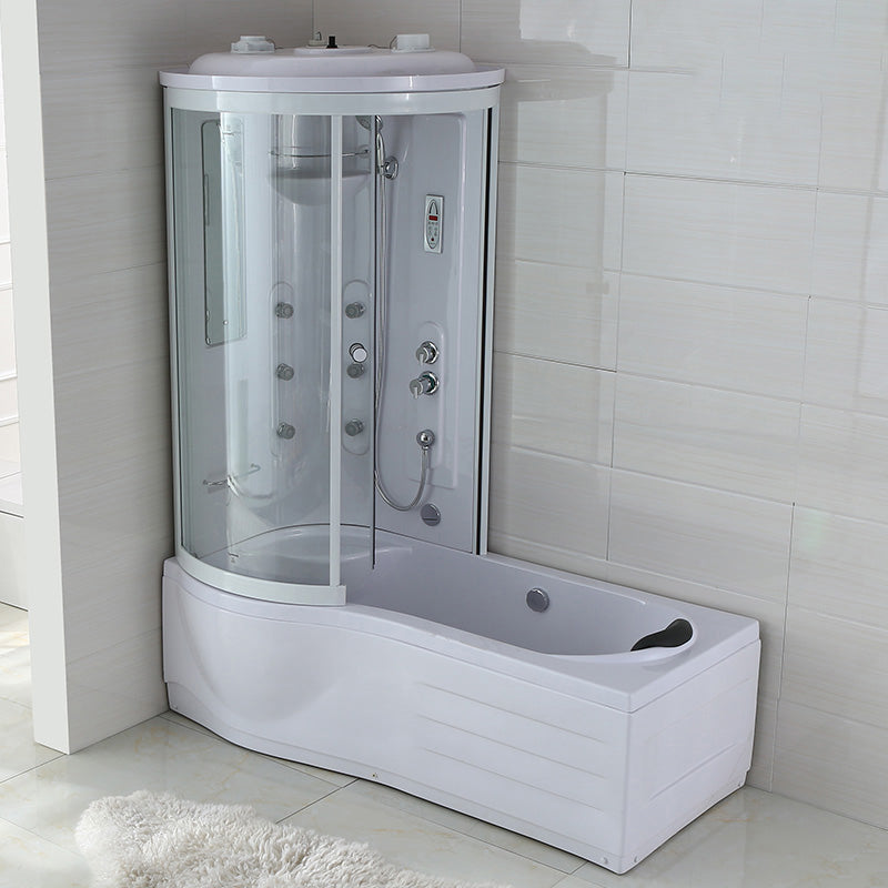 Neo-Round Tub & Shower Kit Tempered Glass Clear Tub & Shower Kit