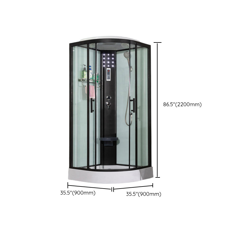 Tempered Easy Clean Glass Glass Tub & Shower Kit Double Sliding Shower Stall