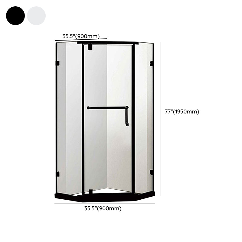 Semi-Frameless Shower Enclosure Neo-angle Tempered Glass Shower Enclosure