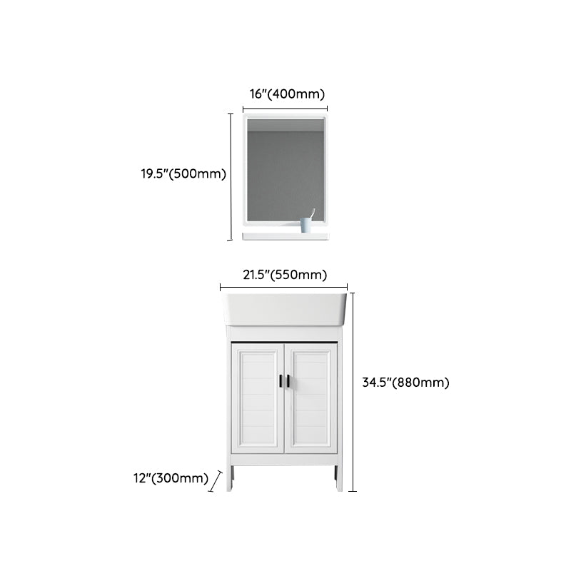 Freestanding Bathroom Vanity Metal Contemporary Bathroom Sink Vanity