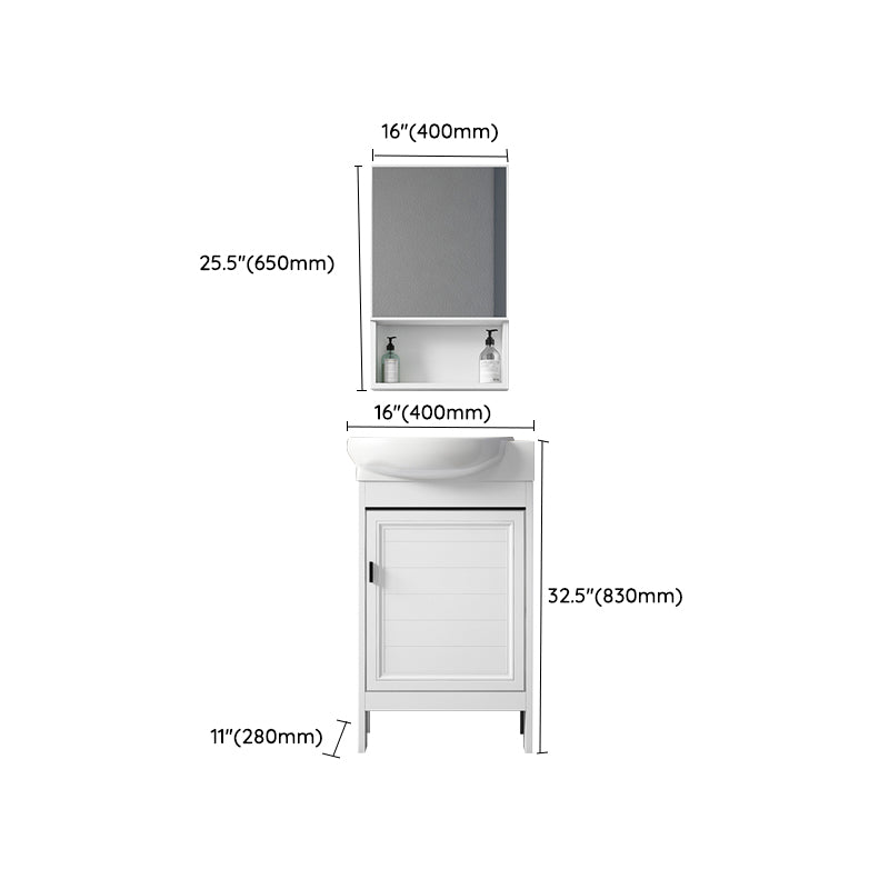 Freestanding Bathroom Vanity Metal Contemporary Bathroom Sink Vanity