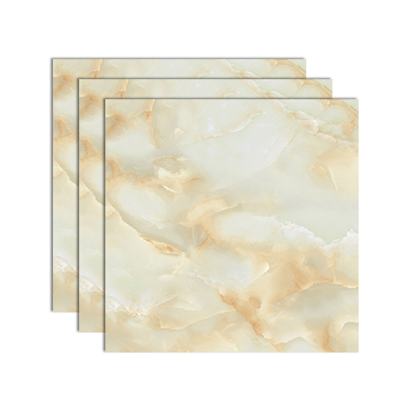 Square Floor Tile Straight Edge Polished Water Resistant Marbling Tile