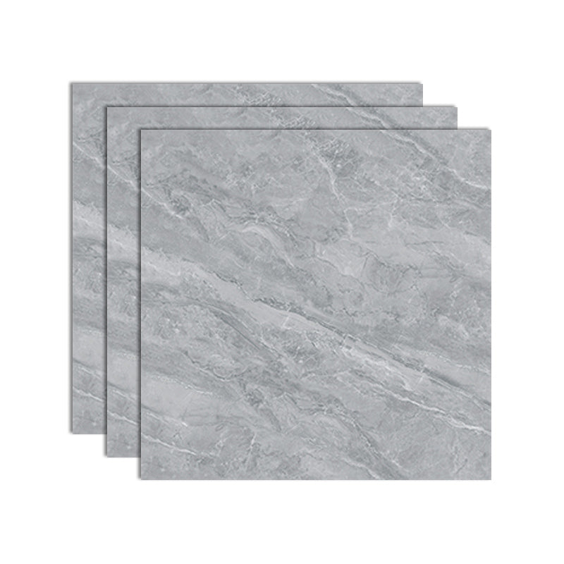 Square Floor Tile Straight Edge Polished Water Resistant Marbling Tile