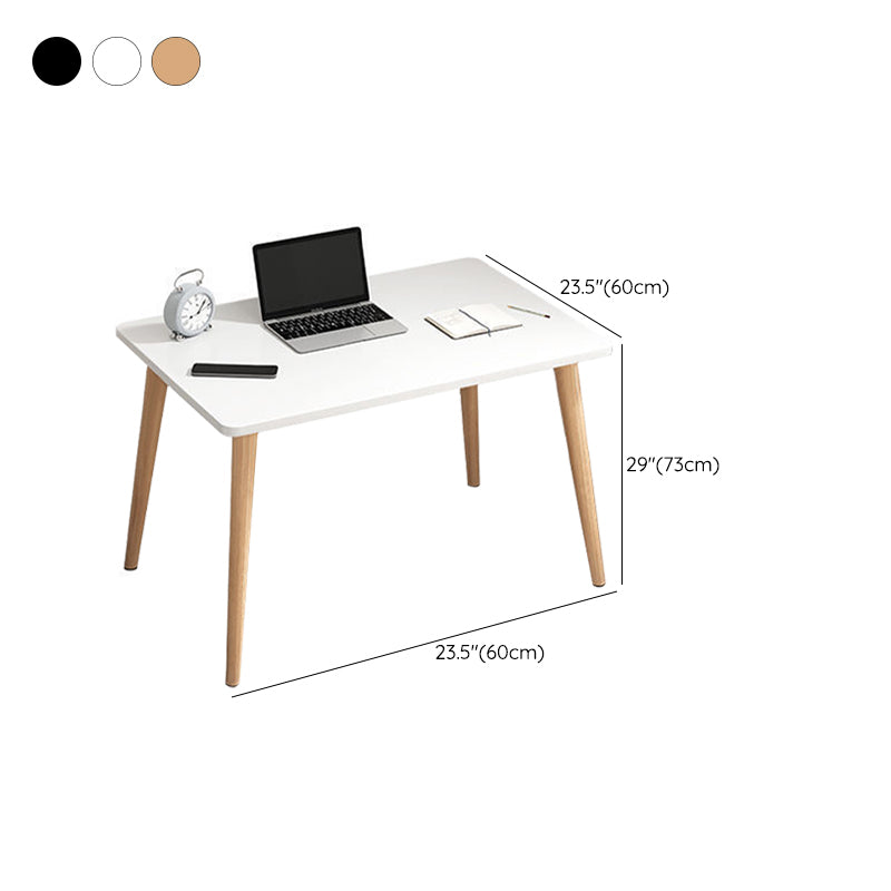 Contemporary Wooden Writing Desk Parsons Base 28.74-inch Tall Office Desk