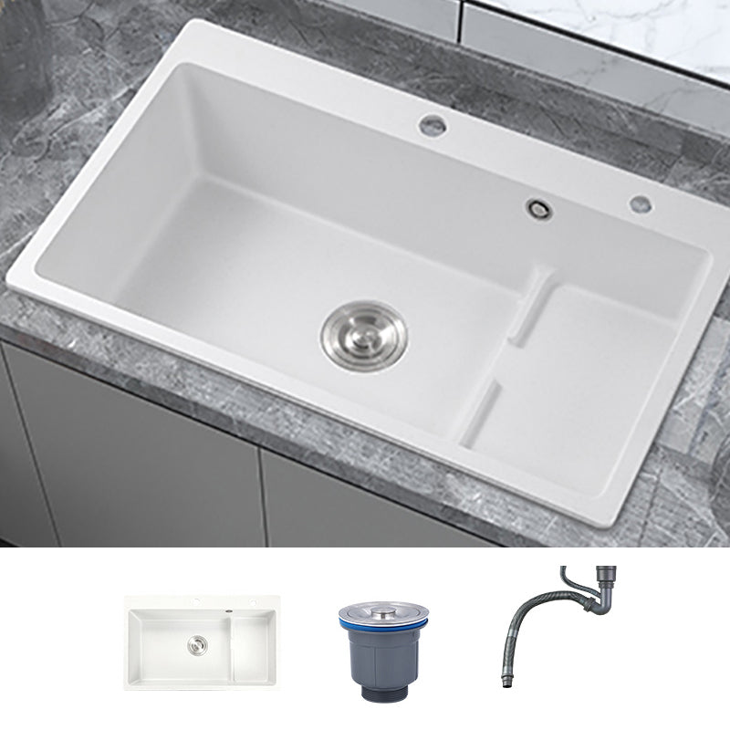 Kitchen Ceramic Sink Rectangular Anti-spill Pull-out Faucet Ceramic Sink