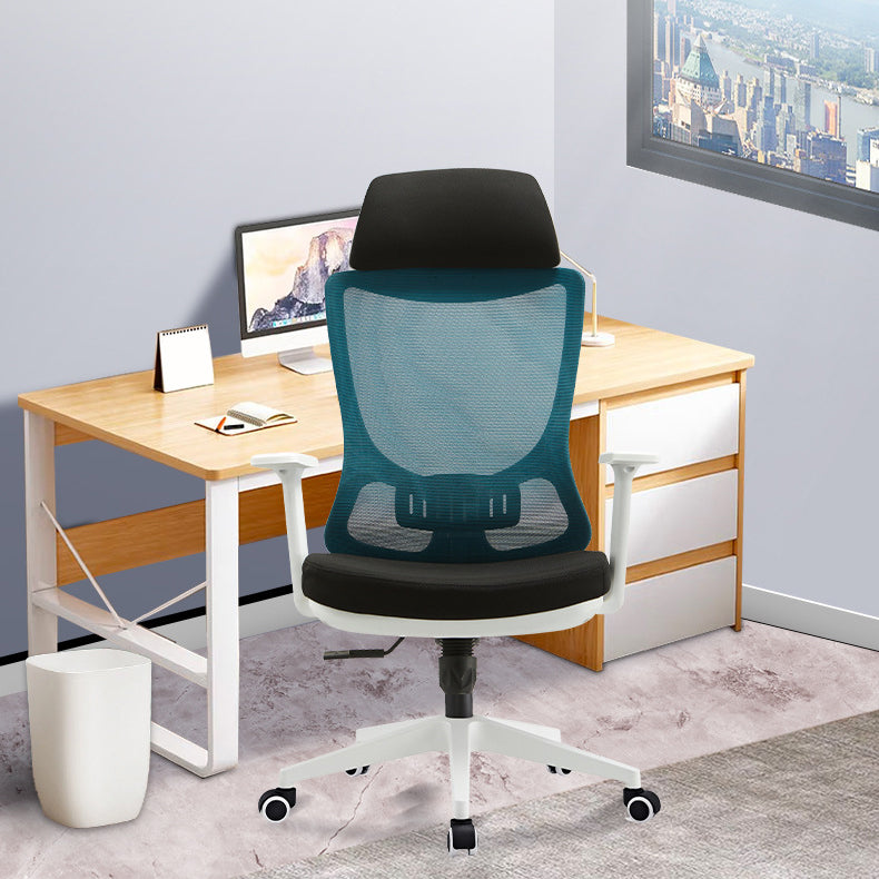 Modern Fixed Arms Chair Tilt Mechanism No Distressing Ergonomic Desk Chair