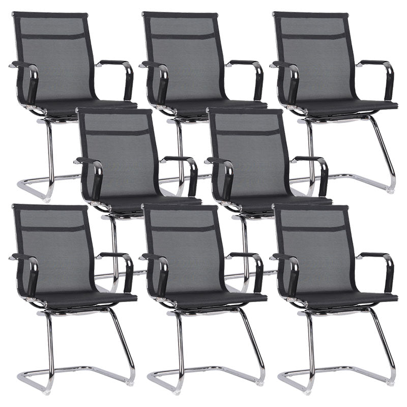 Mesh Mid Back Desk Chair Arms Included Modern Black Office Chair