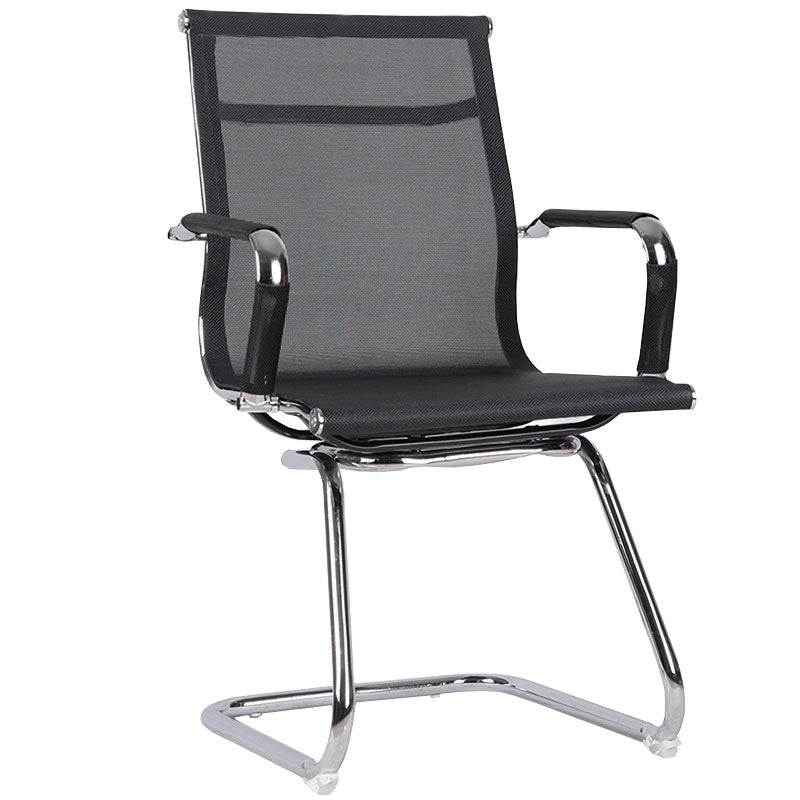 Mesh Mid Back Desk Chair Arms Included Modern Black Office Chair