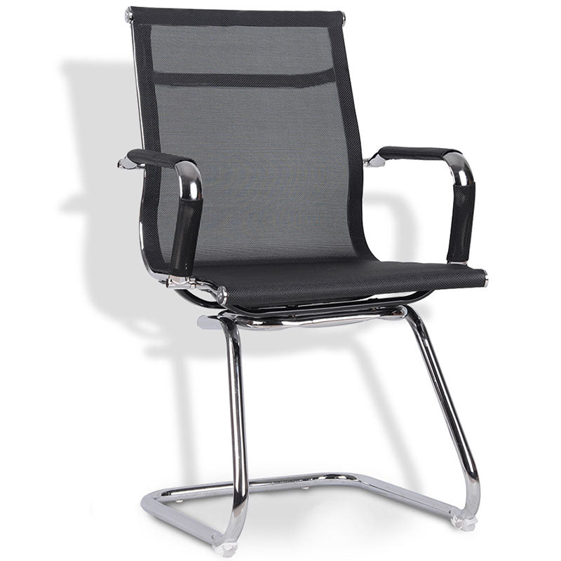 Mesh Mid Back Desk Chair Arms Included Modern Black Office Chair