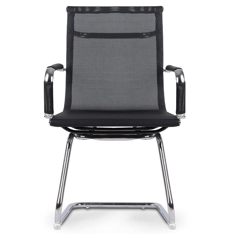 Mesh Mid Back Desk Chair Arms Included Modern Black Office Chair