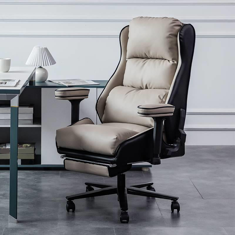 Modern Upholstered Arms Office Chair Rotatable Task Chair with Wheels