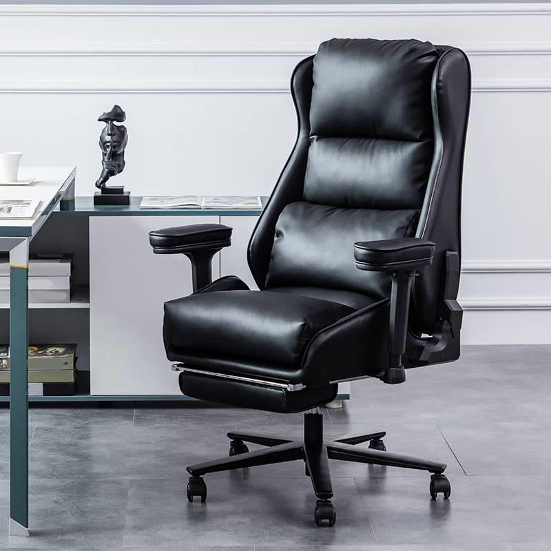 Modern Upholstered Arms Office Chair Rotatable Task Chair with Wheels