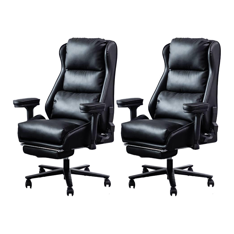 Modern Upholstered Arms Office Chair Rotatable Task Chair with Wheels