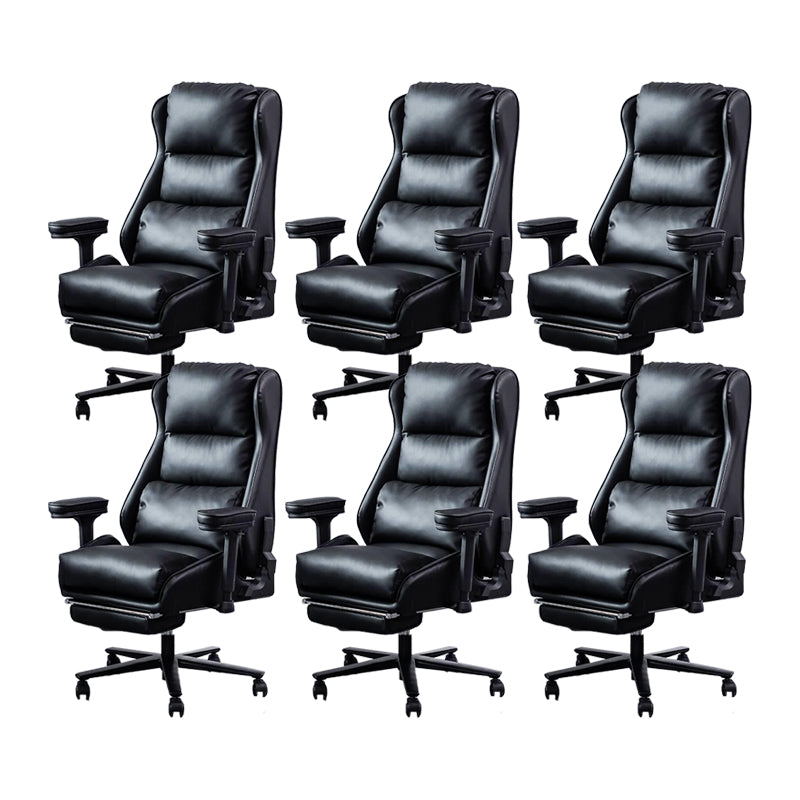 Modern Upholstered Arms Office Chair Rotatable Task Chair with Wheels