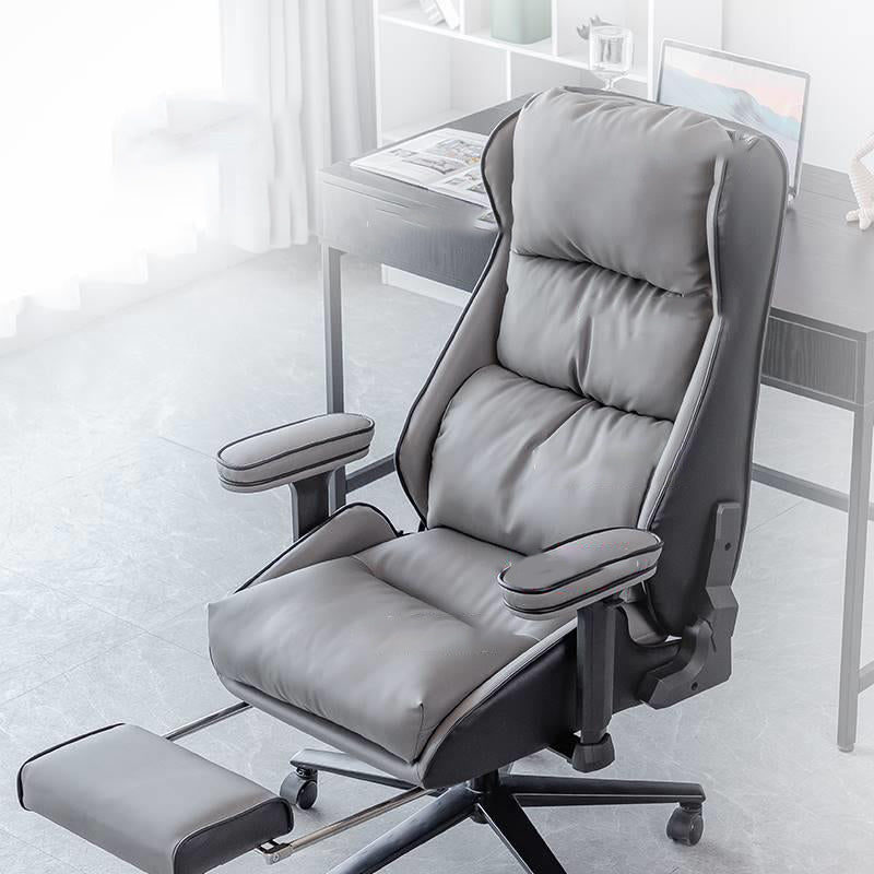 Modern Upholstered Arms Office Chair Rotatable Task Chair with Wheels